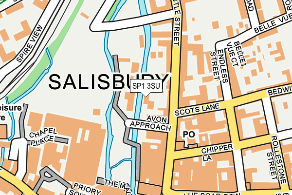 SP1 3SU map - OS OpenMap – Local (Ordnance Survey)