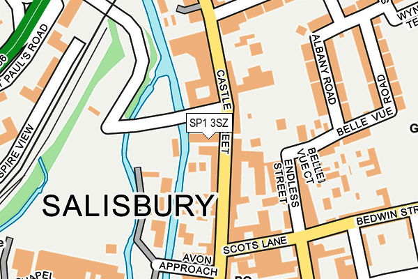 SP1 3SZ map - OS OpenMap – Local (Ordnance Survey)