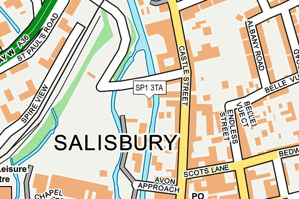 SP1 3TA map - OS OpenMap – Local (Ordnance Survey)