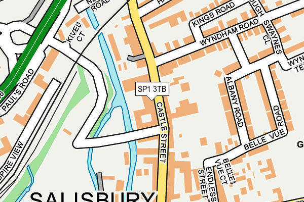 SP1 3TB map - OS OpenMap – Local (Ordnance Survey)