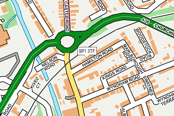SP1 3TF map - OS OpenMap – Local (Ordnance Survey)
