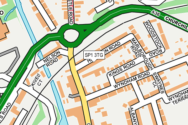 SP1 3TG map - OS OpenMap – Local (Ordnance Survey)