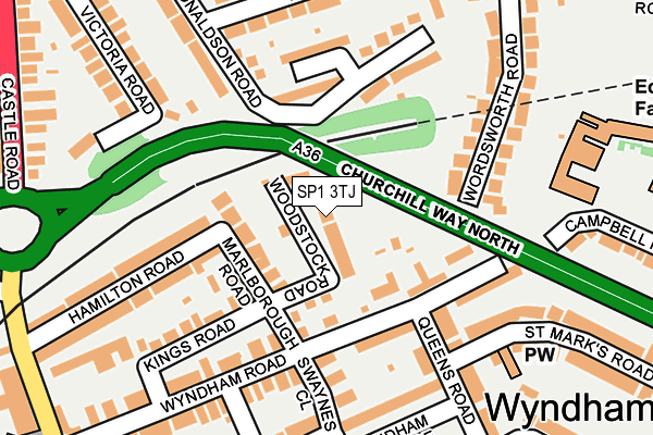 SP1 3TJ map - OS OpenMap – Local (Ordnance Survey)