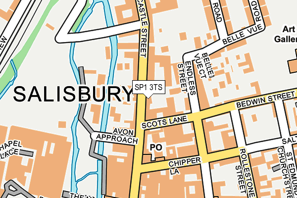 SP1 3TS map - OS OpenMap – Local (Ordnance Survey)