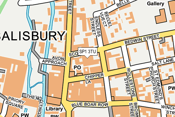 SP1 3TU map - OS OpenMap – Local (Ordnance Survey)