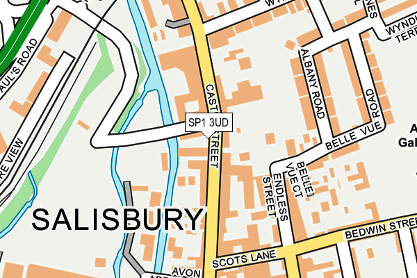 SP1 3UD map - OS OpenMap – Local (Ordnance Survey)