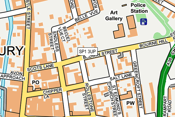 SP1 3UP map - OS OpenMap – Local (Ordnance Survey)