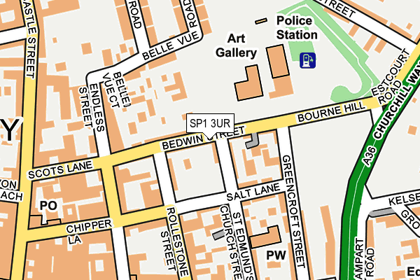 SP1 3UR map - OS OpenMap – Local (Ordnance Survey)