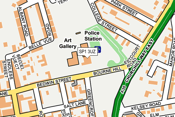 SP1 3UZ map - OS OpenMap – Local (Ordnance Survey)