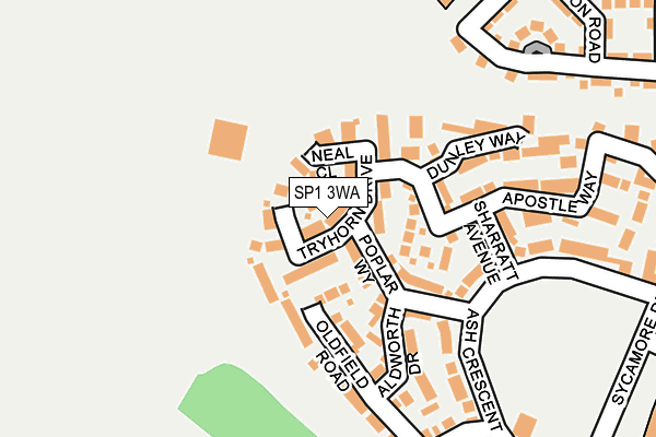 SP1 3WA map - OS OpenMap – Local (Ordnance Survey)