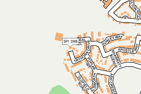 SP1 3WB map - OS OpenMap – Local (Ordnance Survey)