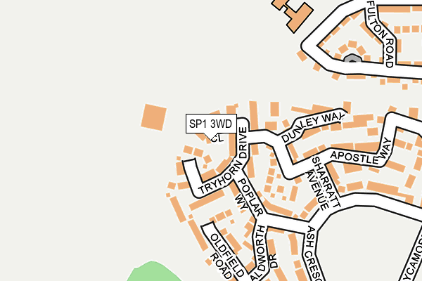 SP1 3WD map - OS OpenMap – Local (Ordnance Survey)