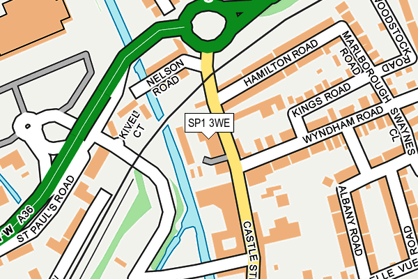 SP1 3WE map - OS OpenMap – Local (Ordnance Survey)