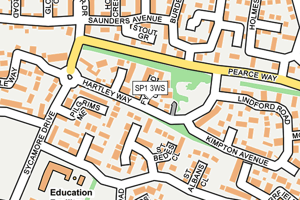 SP1 3WS map - OS OpenMap – Local (Ordnance Survey)