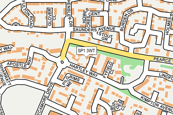 SP1 3WT map - OS OpenMap – Local (Ordnance Survey)