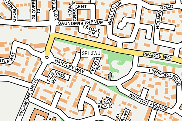 SP1 3WU map - OS OpenMap – Local (Ordnance Survey)