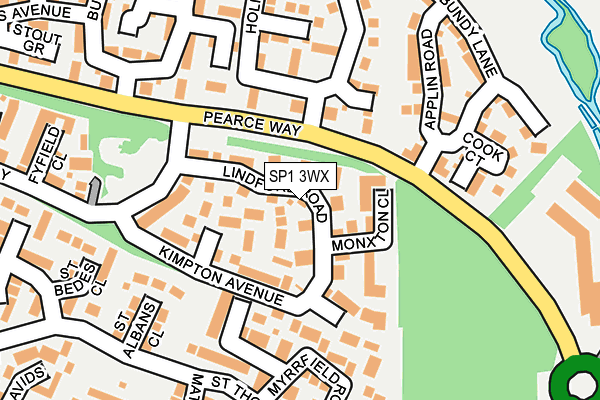 SP1 3WX map - OS OpenMap – Local (Ordnance Survey)