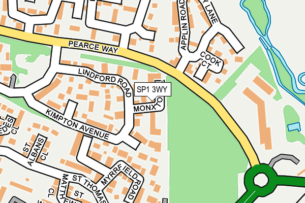SP1 3WY map - OS OpenMap – Local (Ordnance Survey)