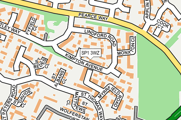 SP1 3WZ map - OS OpenMap – Local (Ordnance Survey)