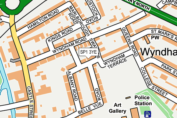 SP1 3YE map - OS OpenMap – Local (Ordnance Survey)