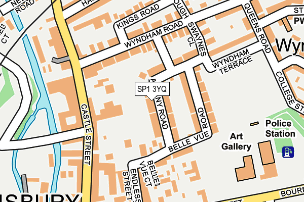 SP1 3YQ map - OS OpenMap – Local (Ordnance Survey)