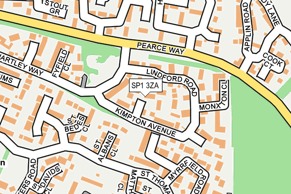 SP1 3ZA map - OS OpenMap – Local (Ordnance Survey)