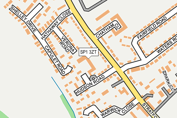 SP1 3ZT map - OS OpenMap – Local (Ordnance Survey)