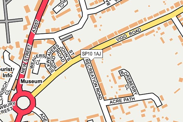 SP10 1AJ map - OS OpenMap – Local (Ordnance Survey)