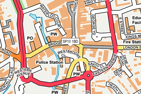 SP10 1BD map - OS OpenMap – Local (Ordnance Survey)