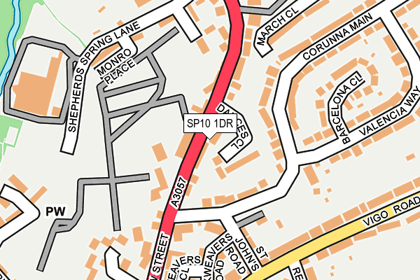 SP10 1DR map - OS OpenMap – Local (Ordnance Survey)