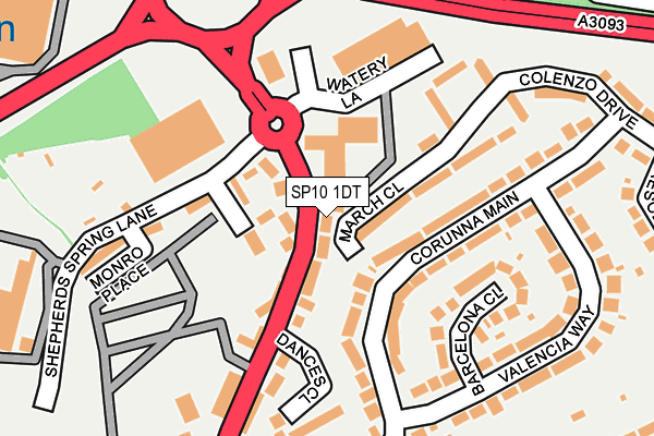 SP10 1DT map - OS OpenMap – Local (Ordnance Survey)
