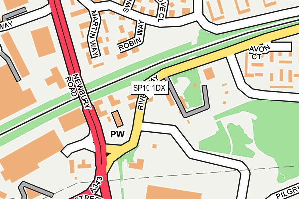 SP10 1DX map - OS OpenMap – Local (Ordnance Survey)
