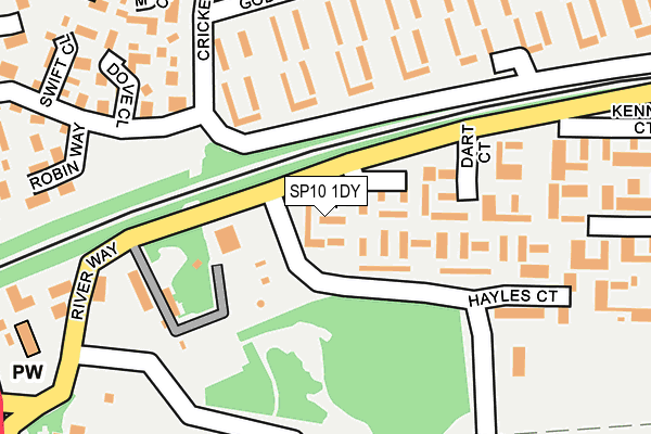 SP10 1DY map - OS OpenMap – Local (Ordnance Survey)