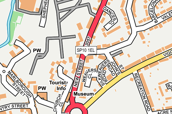 SP10 1EL map - OS OpenMap – Local (Ordnance Survey)