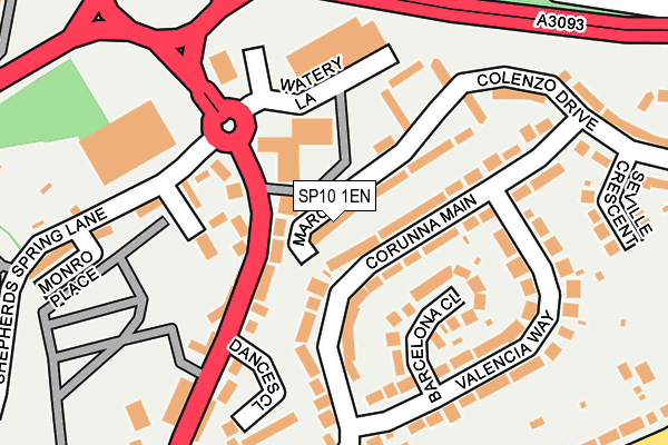 SP10 1EN map - OS OpenMap – Local (Ordnance Survey)