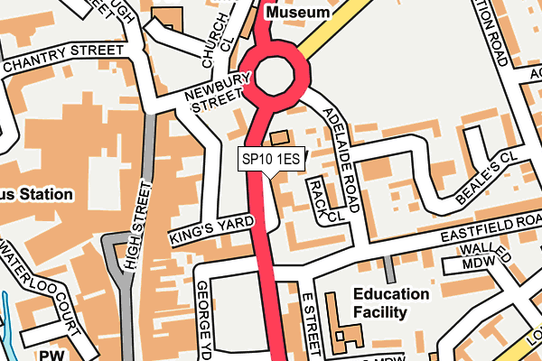 SP10 1ES map - OS OpenMap – Local (Ordnance Survey)