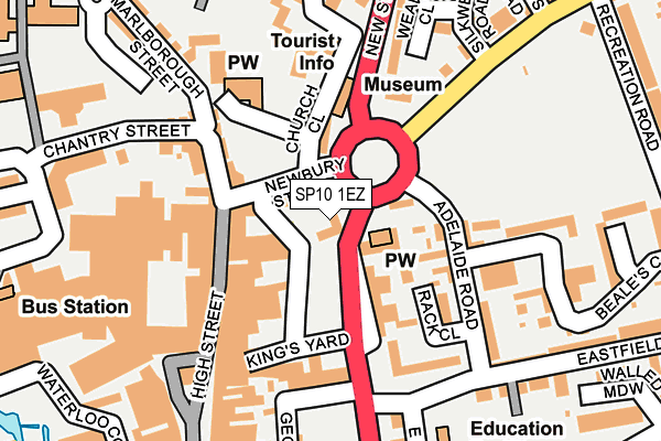 SP10 1EZ map - OS OpenMap – Local (Ordnance Survey)