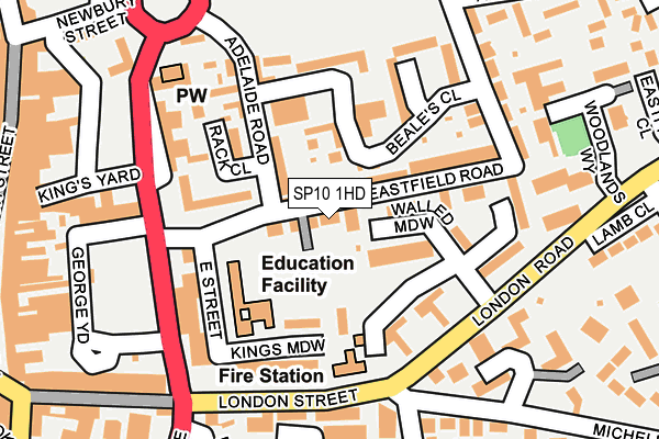 SP10 1HD map - OS OpenMap – Local (Ordnance Survey)