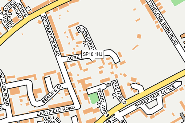 SP10 1HJ map - OS OpenMap – Local (Ordnance Survey)