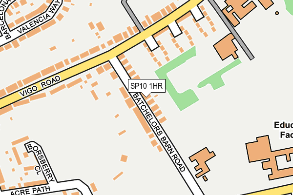 SP10 1HR map - OS OpenMap – Local (Ordnance Survey)