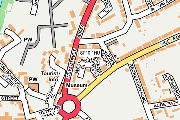 SP10 1HU map - OS OpenMap – Local (Ordnance Survey)