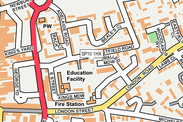 SP10 1HX map - OS OpenMap – Local (Ordnance Survey)