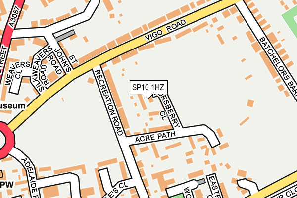 SP10 1HZ map - OS OpenMap – Local (Ordnance Survey)