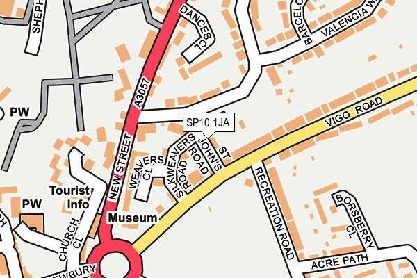 SP10 1JA map - OS OpenMap – Local (Ordnance Survey)