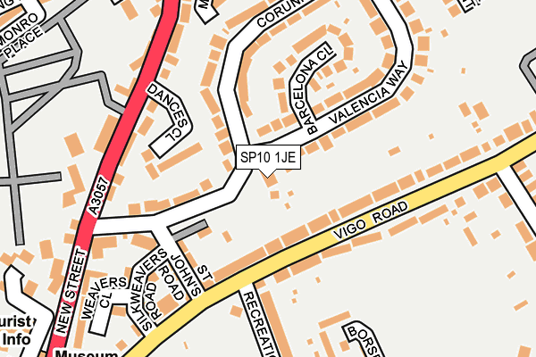 SP10 1JE map - OS OpenMap – Local (Ordnance Survey)