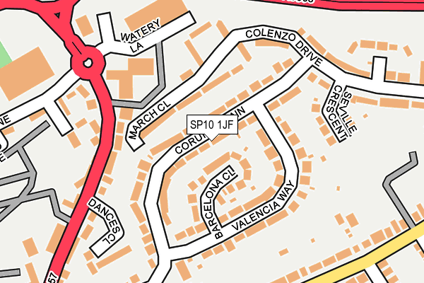 SP10 1JF map - OS OpenMap – Local (Ordnance Survey)