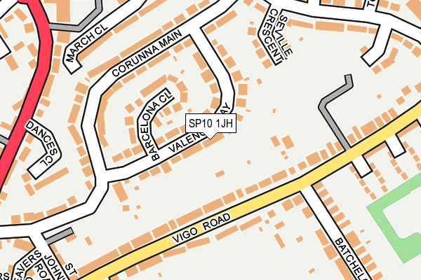 SP10 1JH map - OS OpenMap – Local (Ordnance Survey)