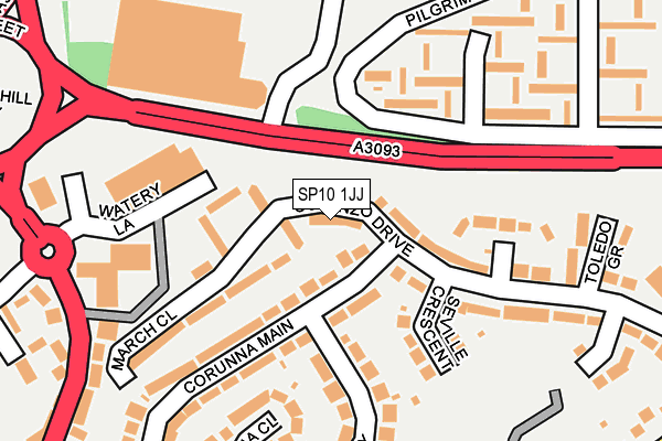 SP10 1JJ map - OS OpenMap – Local (Ordnance Survey)