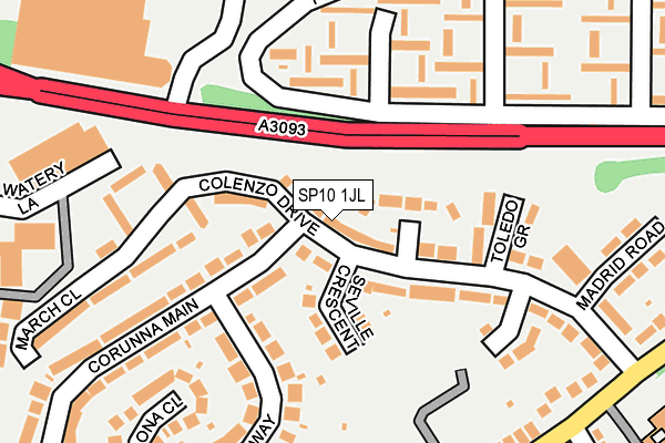 SP10 1JL map - OS OpenMap – Local (Ordnance Survey)