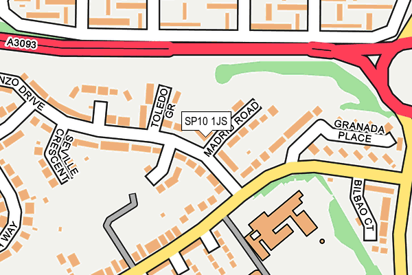 SP10 1JS map - OS OpenMap – Local (Ordnance Survey)